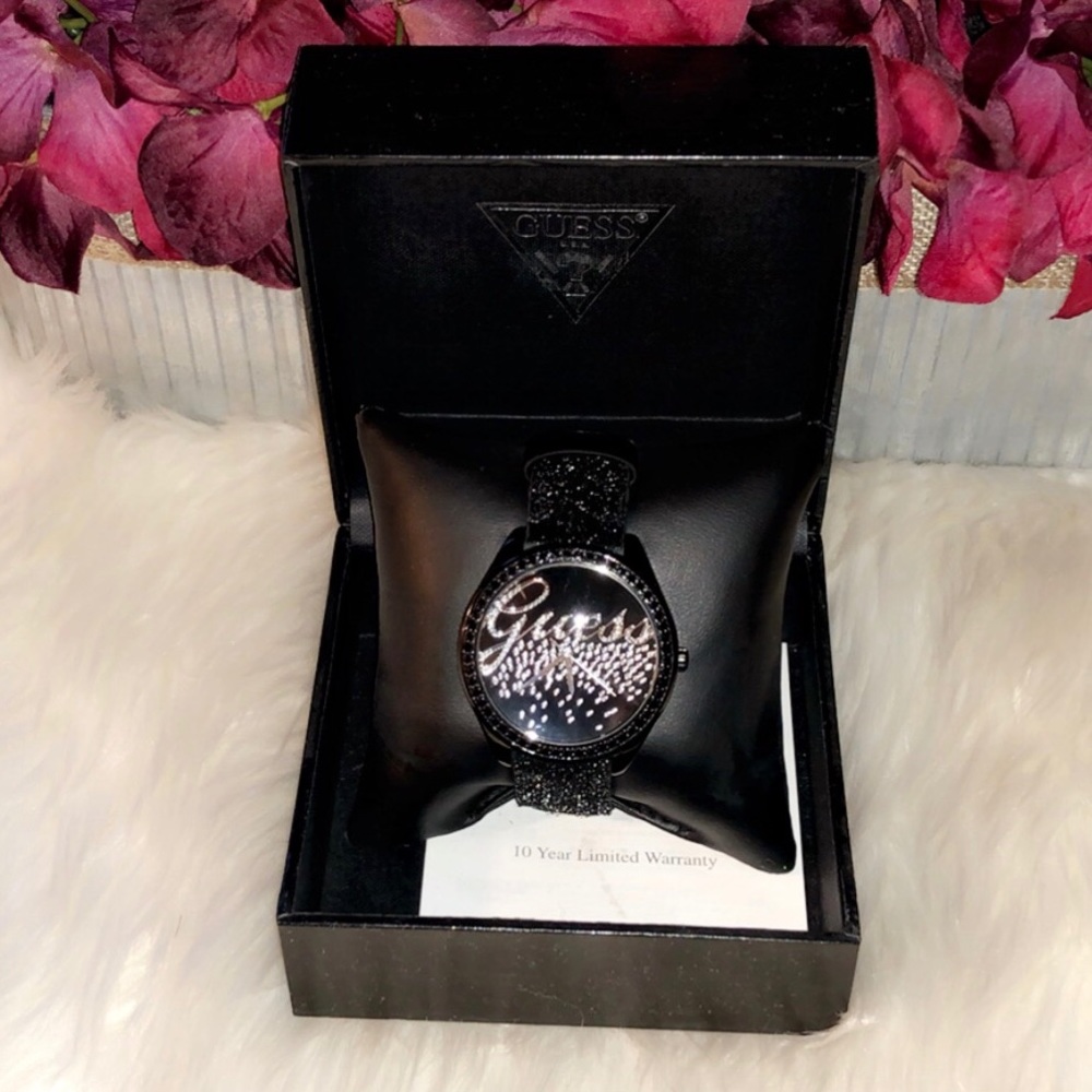 GUESS Logo Sparkle Band Watch